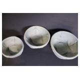 Longaberger Set of 3 Woven Baskets with Liners and Inserts