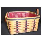 Longaberger Patriotic Basket Trio with Liners and 2001 Inaugural Star Tie-On