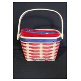 Longaberger Patriotic Basket Trio with Liners and 2001 Inaugural Star Tie-On