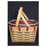 Set of 3 Longaberger Baskets with Liners and Plastic Protectors