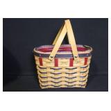 Set of 3 Longaberger Baskets with Liners and Plastic Protectors