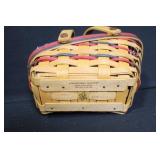 Set of 3 Longaberger Baskets with Liners and Plastic Protectors
