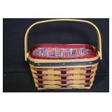 Collection of Longaberger Patriotic Handwoven Baskets and Accessories