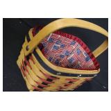 Collection of Longaberger Patriotic Handwoven Baskets and Accessories