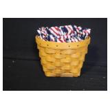 Collection of Longaberger Patriotic Handwoven Baskets and Accessories