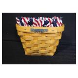 Collection of Longaberger Patriotic Handwoven Baskets and Accessories