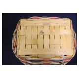 Collection of Longaberger Patriotic Handwoven Baskets and Accessories