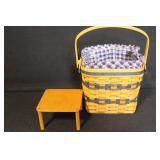 Longaberger Collectors Club Basket Set with Liners, Inserts, and Metal Stands