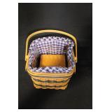 Longaberger Collectors Club Basket Set with Liners, Inserts, and Metal Stands