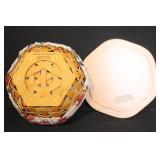 Set of 5 Longaberger Handwoven Baskets with Fabric Liners and Lids