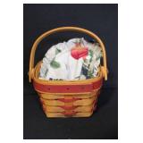 Set of 5 Longaberger Handwoven Baskets with Fabric Liners and Lids