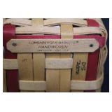 Set of 5 Longaberger Handwoven Baskets with Fabric Liners and Lids