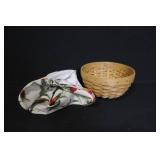 Longaberger Basket and Bowl Set with Liners and Accessories