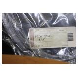 Longaberger Prot Oval Tray with Insert and Small Basket with Lid