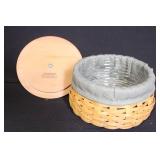 Longaberger Prot Oval Tray with Insert and Small Basket with Lid