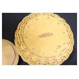 Longaberger Prot Oval Tray with Insert and Small Basket with Lid
