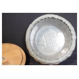 Longaberger Prot Oval Tray with Insert and Small Basket with Lid