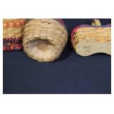 Collection of 5 Longaberger Baskets with Liners and Lids