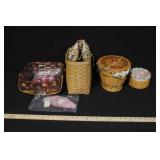 Longaberger Basket Collection with Liners and Lids