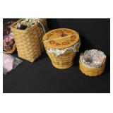 Longaberger Basket Collection with Liners and Lids