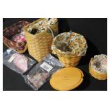 Longaberger Basket Collection with Liners and Lids