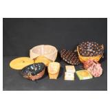 Longaberger Basket Collection with Liners, Wood Lids, and Accessories