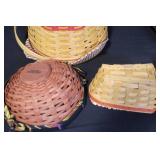 Longaberger Basket Collection with Liners, Wood Lids, and Accessories