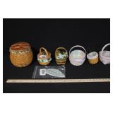 Collection of 6 Small Decorative Longaberger Baskets with Liners