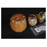 Collection of 6 Small Decorative Longaberger Baskets with Liners