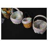 Collection of 6 Small Decorative Longaberger Baskets with Liners