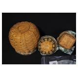 Collection of 6 Small Decorative Longaberger Baskets with Liners