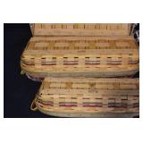 Longaberger Basket Collection with Liners, Casserole Dish, and Storage Lid