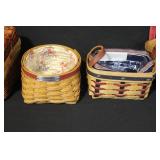 Longaberger Basket Collection with Liners and Accessories - Set of 5