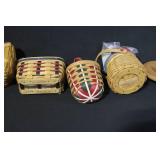 Longaberger Basket Collection with Liners and Accessories - Set of 5