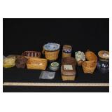 Longaberger Basket Collection with Liners, Lids, Coasters and Accessories