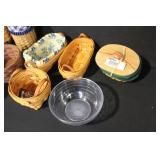 Longaberger Basket Collection with Liners, Lids, Coasters and Accessories