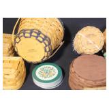 Longaberger Basket Collection with Liners, Lids, Coasters and Accessories