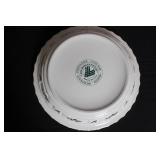 Set of 3 Longaberger Pottery Traditional Holly Pie Plates with Boxes