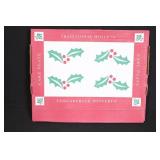 Longaberger Pottery Traditional Holly Cake Plate in Box