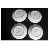 Set of 4 Longaberger Pottery American Holly Lunch Plates with Boxes