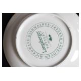 Set of 4 Longaberger Pottery American Holly Lunch Plates with Boxes