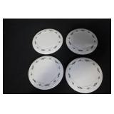 Set of 4 Longaberger Holly Holiday Mugs with Matching Lids