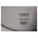 Longaberger Easter Egg Snack Plates, Glass Egg Plate, and Blue Egg Cups Set