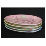 Longaberger Easter Egg Snack Plates, Glass Egg Plate, and Blue Egg Cups Set