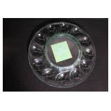 Longaberger Easter Egg Snack Plates, Glass Egg Plate, and Blue Egg Cups Set