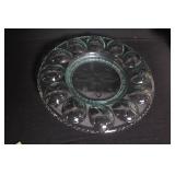 Longaberger Easter Egg Snack Plates, Glass Egg Plate, and Blue Egg Cups Set