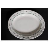 Longaberger Pottery Platter and Set of 2 Condiment Crocks with Lids