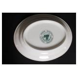 Longaberger Pottery Platter and Set of 2 Condiment Crocks with Lids