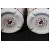 Longaberger Pottery Platter and Set of 2 Condiment Crocks with Lids