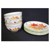 Longaberger Autumn Leaf Plates and Bowls Set